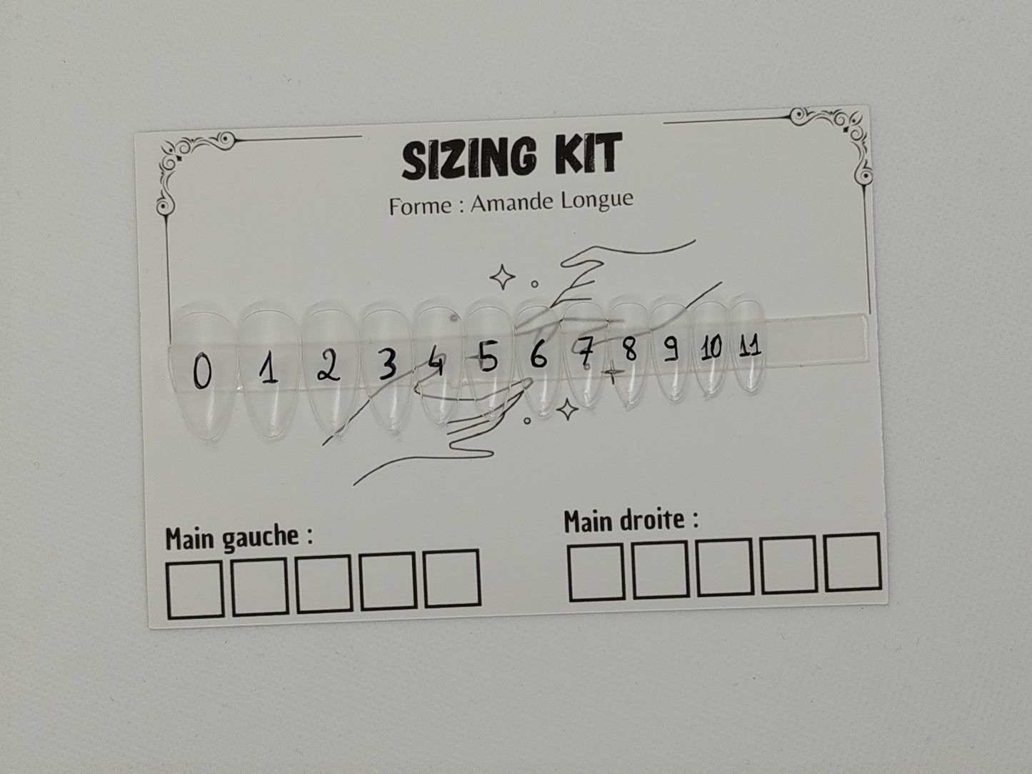 Sizing kit Amande Longue