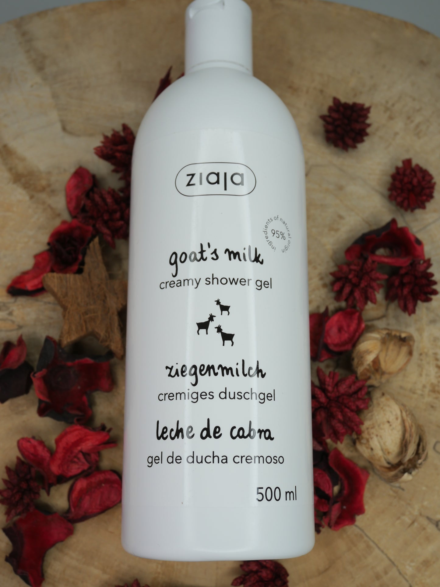 Crème de douche hydratante au lait de chèvre