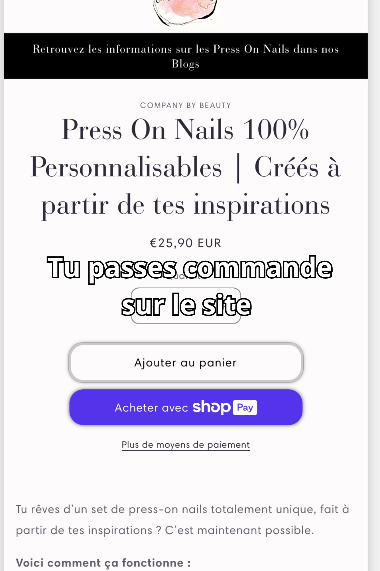 Press On Nails 100% Personnalisables | Créés à partir de tes inspirations