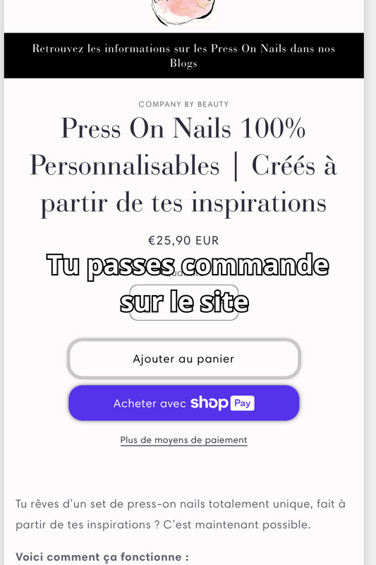 Press On Nails 100% Personnalisables | Créés à partir de tes inspirations